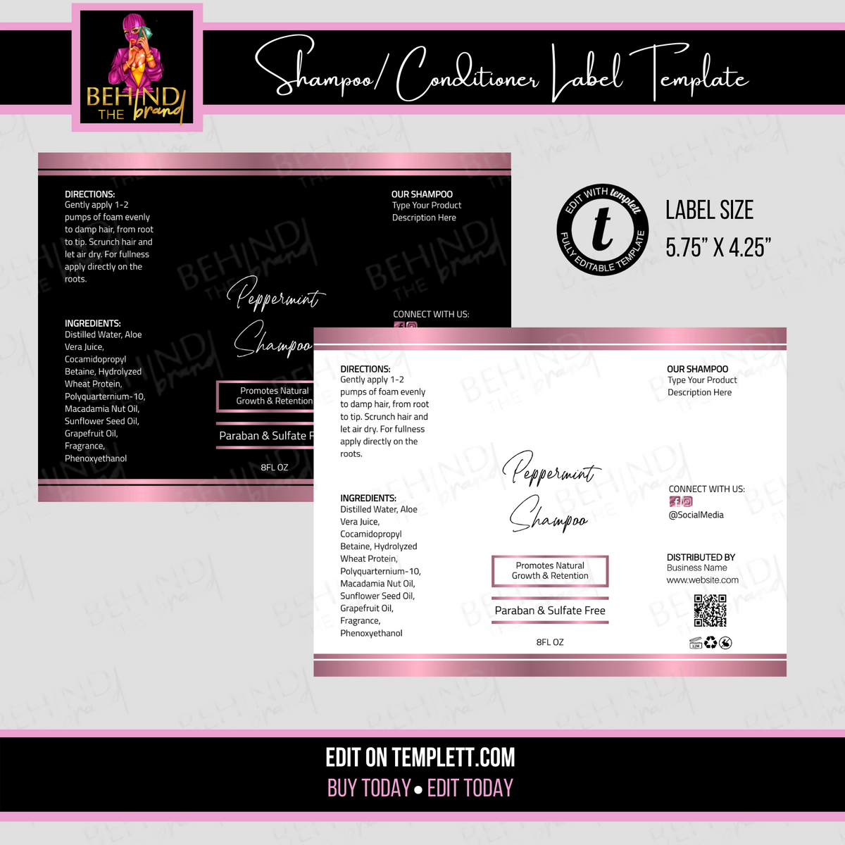 rose-gold-shampoo-conditioner-label-template-behind-the-brand-llc for Free Printable Paparazzi Gift Certificate Rose Gold Shampoo/Conditioner Label Template – Behind The Brand, LLC for Free Printable Paparazzi Gift Certificate