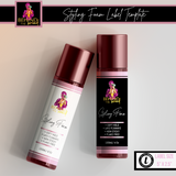 Rose Gold Styling Foam Label Template