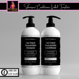 Bling Shampoo/Conditioner Label Template