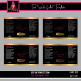 Gold/Pink Tint Sticks Label Template