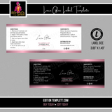 Rose Gold Lace Glue Label Template