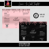 Heat Protectant Dripping Glitter Label Template