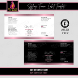 Rose Gold Styling Foam Label Template