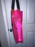 Transparent PVC Tote Bag/ Small Business Package Carrier