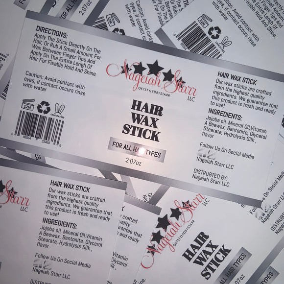 Wax Stick Labels