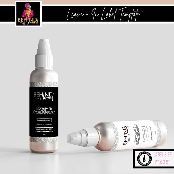 Bling Leave-In-Conditioner Label Template